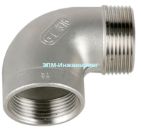 Отвод нержавеющий резьбовой Вр/Нр Ду 10 (3/8") AISI 316 90 градусов от компании ООО "ЭПМ-Инжиниринг"