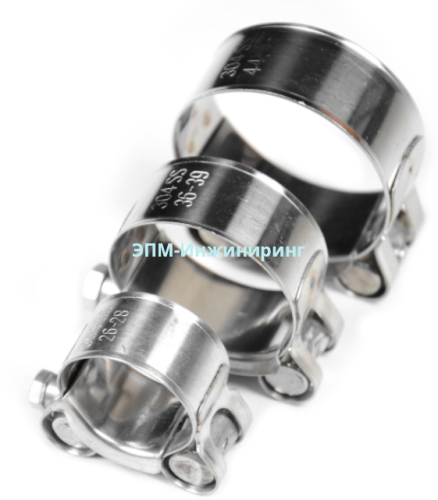 Хомут силовой одноболтовый AISI304 26-28 мм от компании ООО "ЭПМ-Инжиниринг"