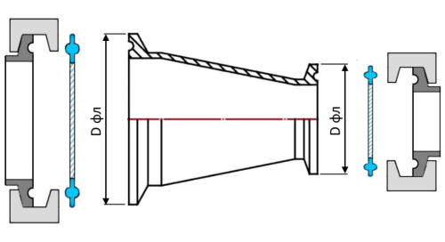 Переход из нержавеющей стали кламп DIN DN-80 x DN-50 106 х 64 мм AISI316 от компании ООО "ЭПМ-Инжиниринг"