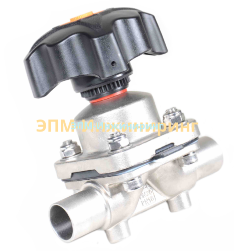 Мембранный клапан из нержавеющей стали под сварку DIN DN-20 23 мм 1,5 мм AISI316 от компании ООО "ЭПМ-Инжиниринг"