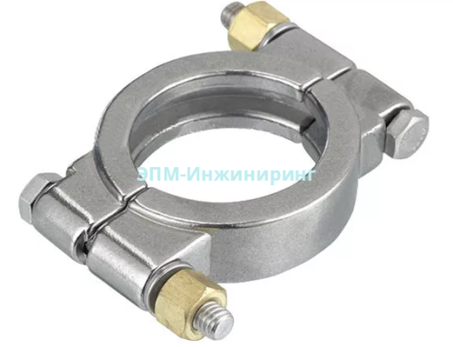 Хомут (обойма) кламп усиленный DIN DN-80 106 мм AISI304 от компании ООО "ЭПМ-Инжиниринг"