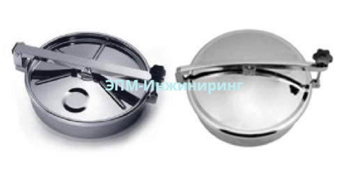 Люк нержавеющий круглый DN 250 AISI 304 от компании ООО "ЭПМ-Инжиниринг"
