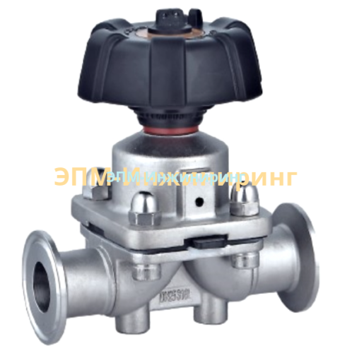 Мембранный клапан из нержавеющей стали под кламп DIN DN-32 32 мм 50,5 мм AISI316 от компании ООО "ЭПМ-Инжиниринг"